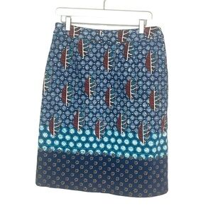 WHITE STUFF Navy Patterned Midi Skirt